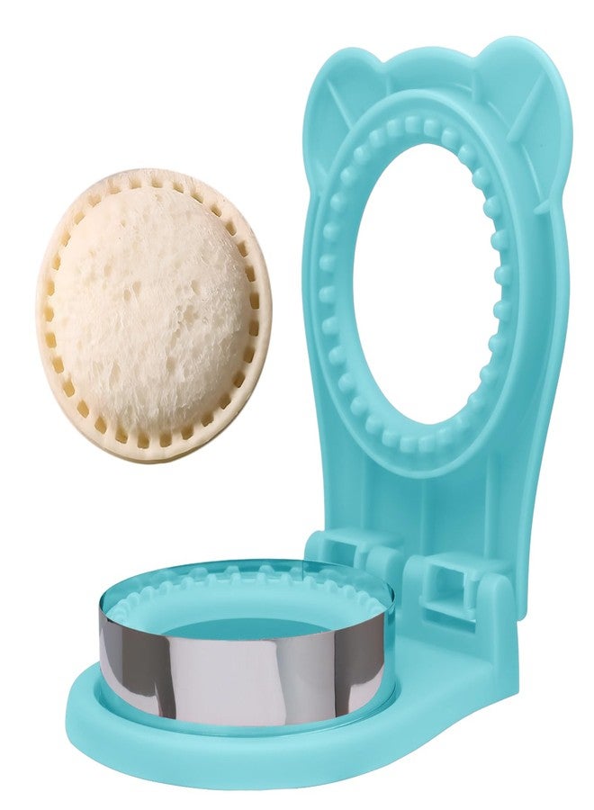 Litoexpe 1 Pack Uncrustable Sandwich Maker, Circle Shape Sandwiches Pocket 3.7 Inch Sandwich Cutter and Sealer, Easy Sandwich Cutter for Kids Breakfast and Lunchboxes, Light Blue - Image 1